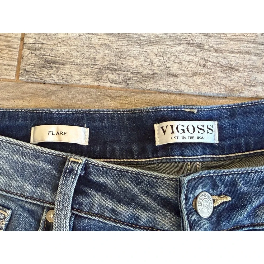 Vigoss Flare Jeans Plus size 16 Stretch Mid Rise Denim P00947A‎ Western Jean